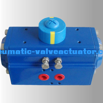 Actuateur pneumatique rack et pinion avec actionneur bleu revêtu de PTFE